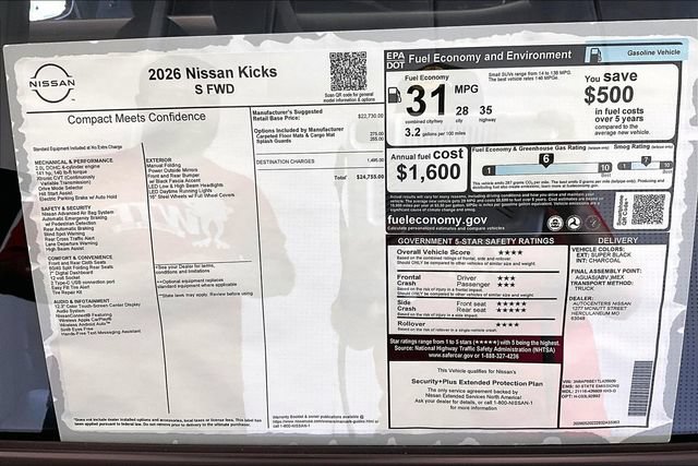New 2026 Nissan Kicks S FWD image 35
