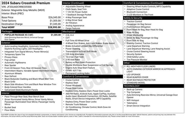 Used 2024 Subaru Crosstrek 2.0i Premium w/ Popular Package #3 image 10