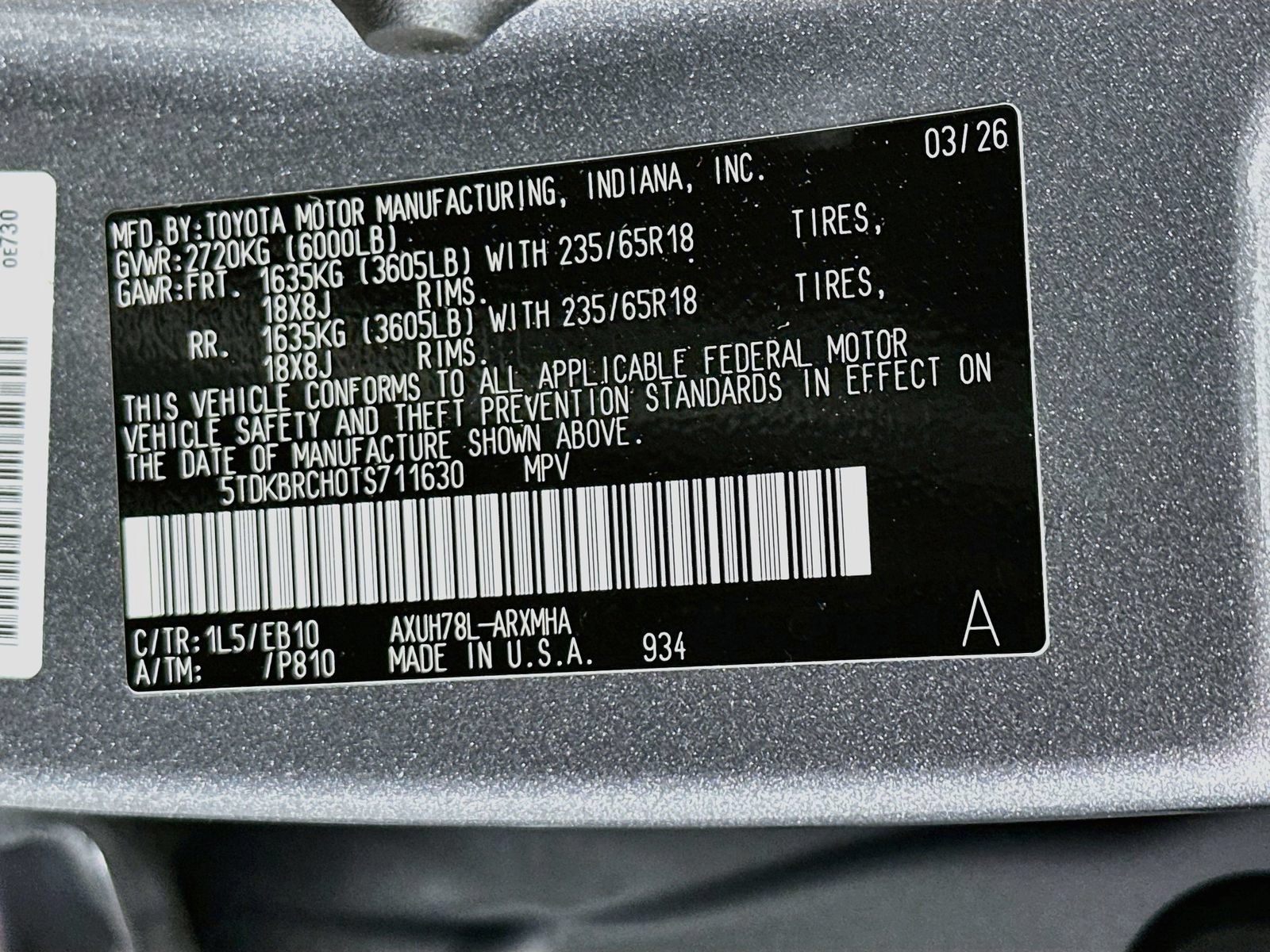 Certified 2026 Toyota Highlander XLE AWD/4WD image 34