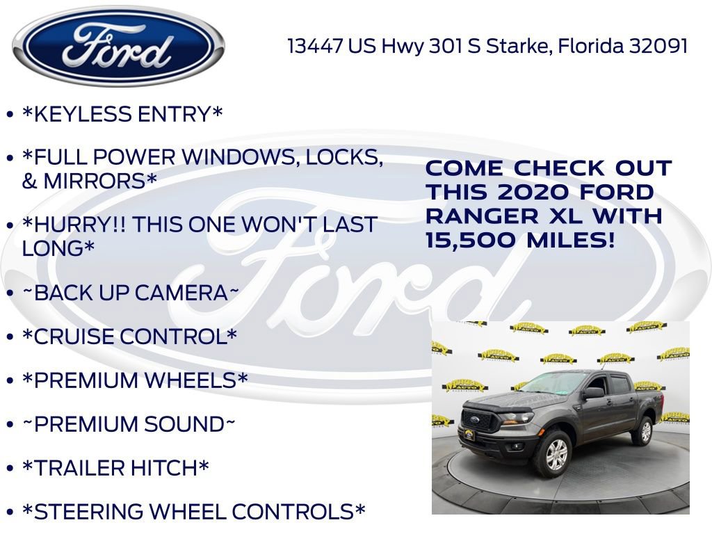 Certified 2020 Ford Ranger XL w/ Equipment Group 101A Mid image 12