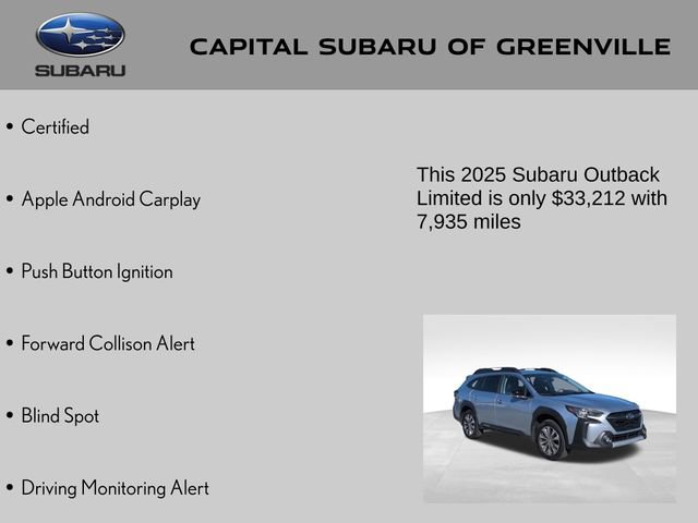 Used 2025 Subaru Outback Limited w/ Popular Package #2 image 9