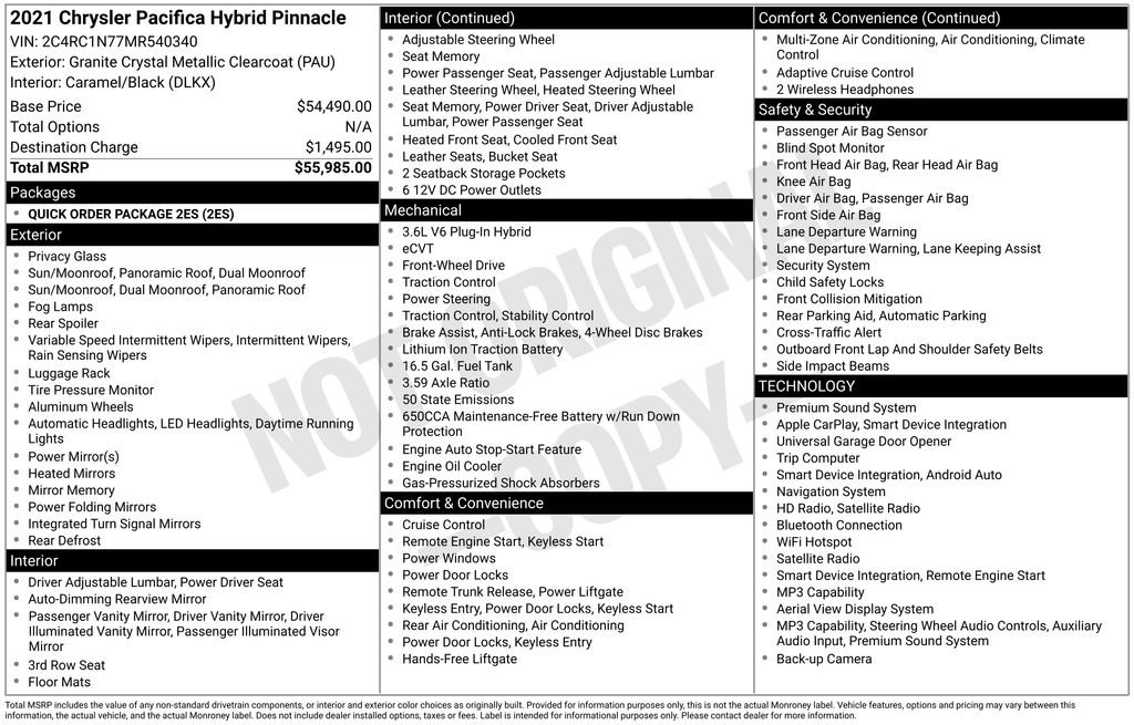 Used 2021 Chrysler Pacifica Pinnacle FWD image 28