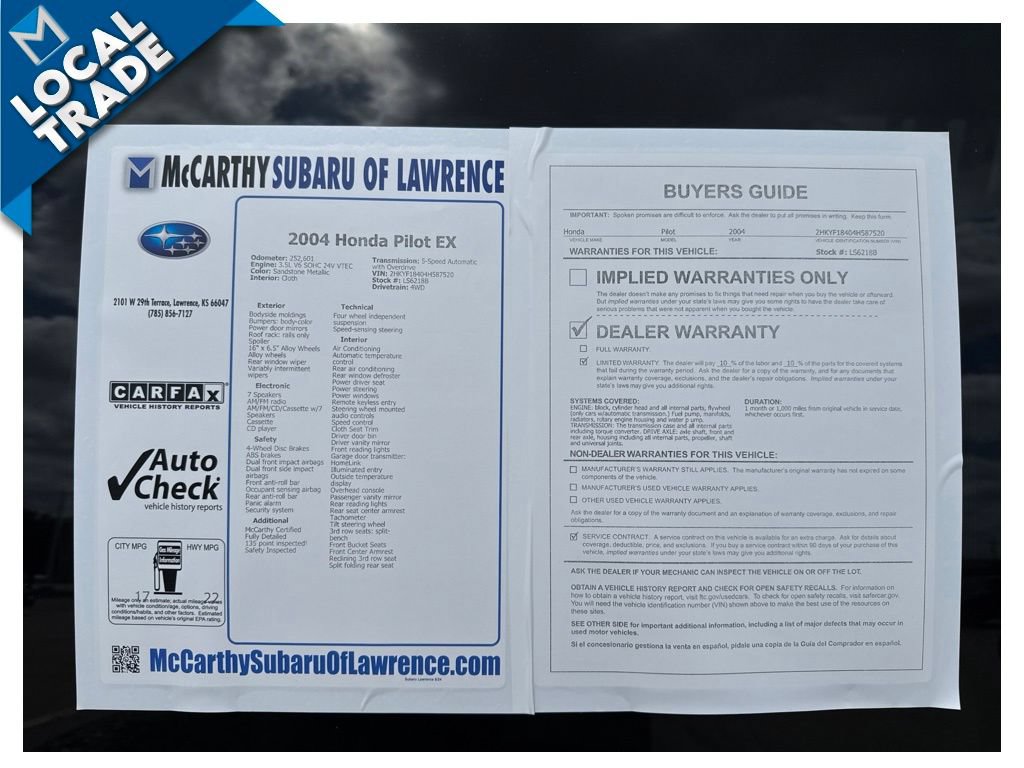 Used 2004 Honda Pilot EX image 10