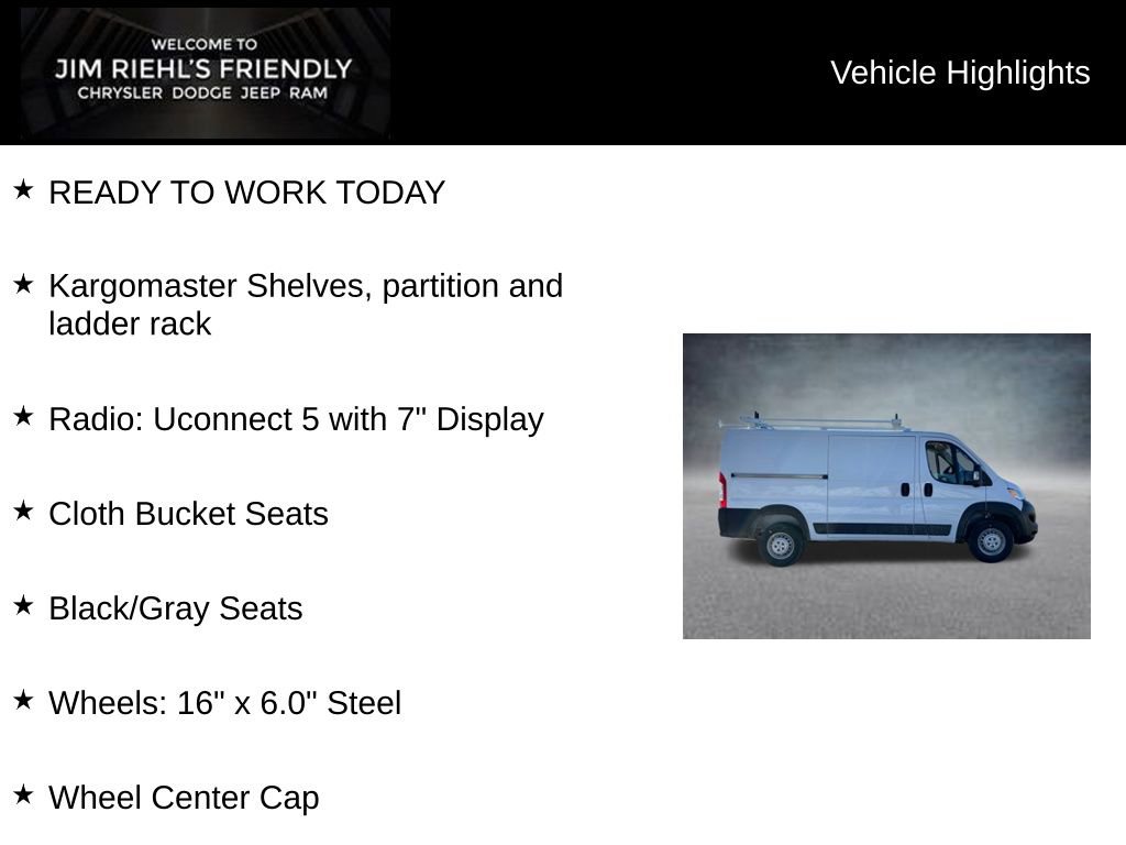 New 2026 RAM ProMaster 1500 w/ Convenience Group FWD image 3