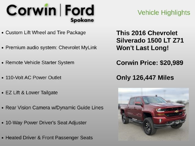Used 2016 Chevrolet Silverado 1500 LT w/ All Star Edition AWD/4WD image 6