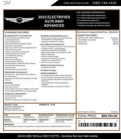 Used 2023 Genesis Electrified GV70 AWD/4WD image 2