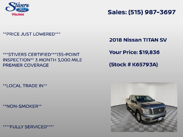 Used 2018 Nissan Titan SV AWD/4WD image 8