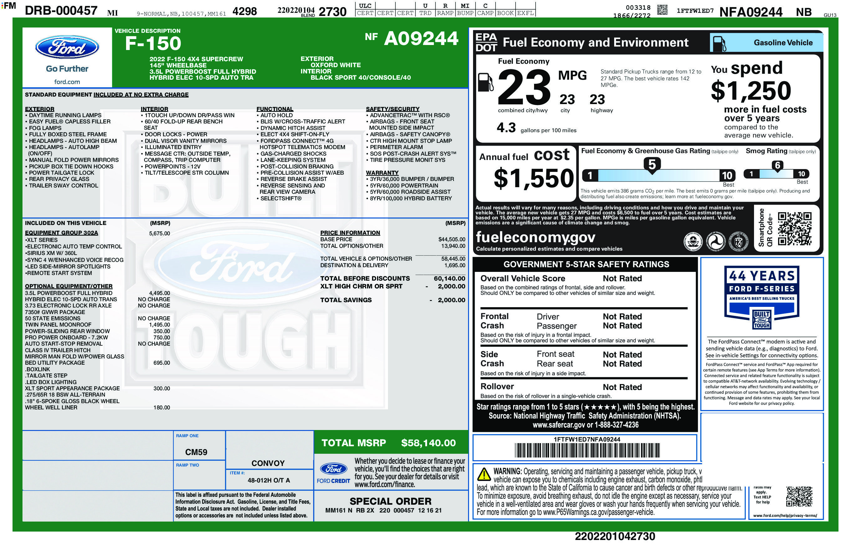 Used 2022 Ford F150 XLT w/ Equipment Group 302A High AWD/4WD image 2