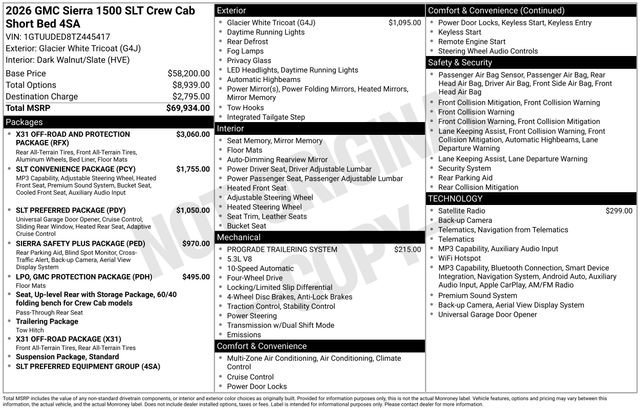 New 2026 GMC Sierra 1500 SLT AWD/4WD image 26