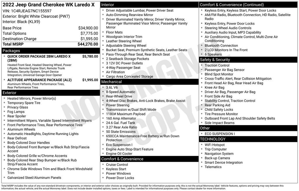 Used 2022 Jeep Grand Cherokee Laredo X image 48