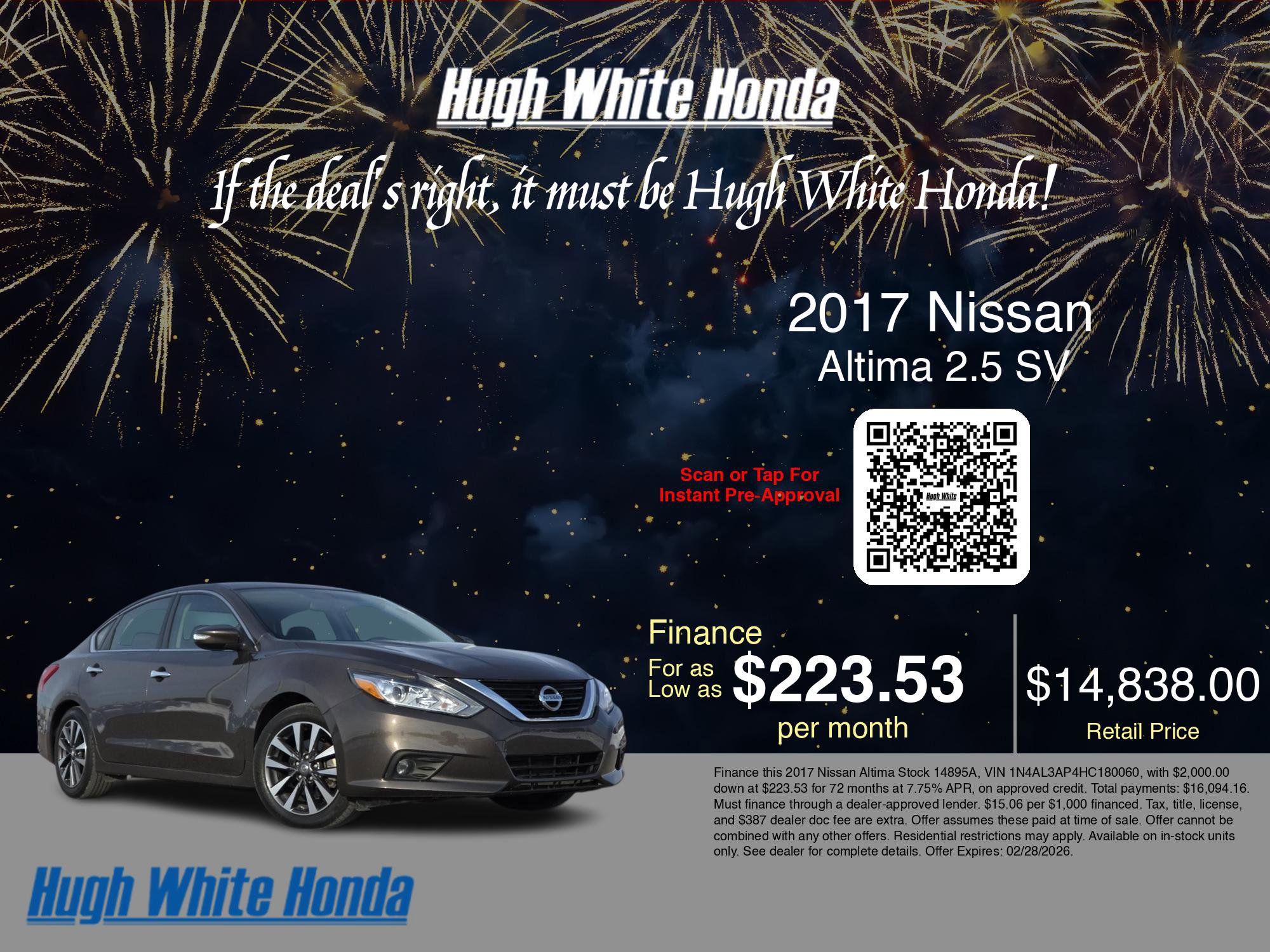 Used 2017 Nissan Altima 2.5 SV w/ Convenience Package image 3