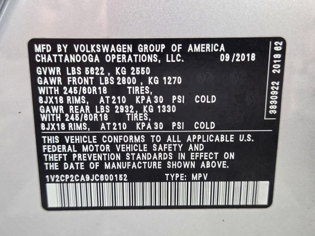 Used 2018 Volkswagen Atlas SE FWD image 33