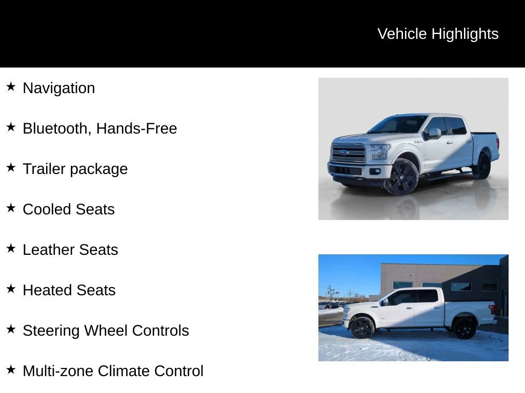 Used 2017 Ford F150 Limited w/ Trailer Tow Package image 11