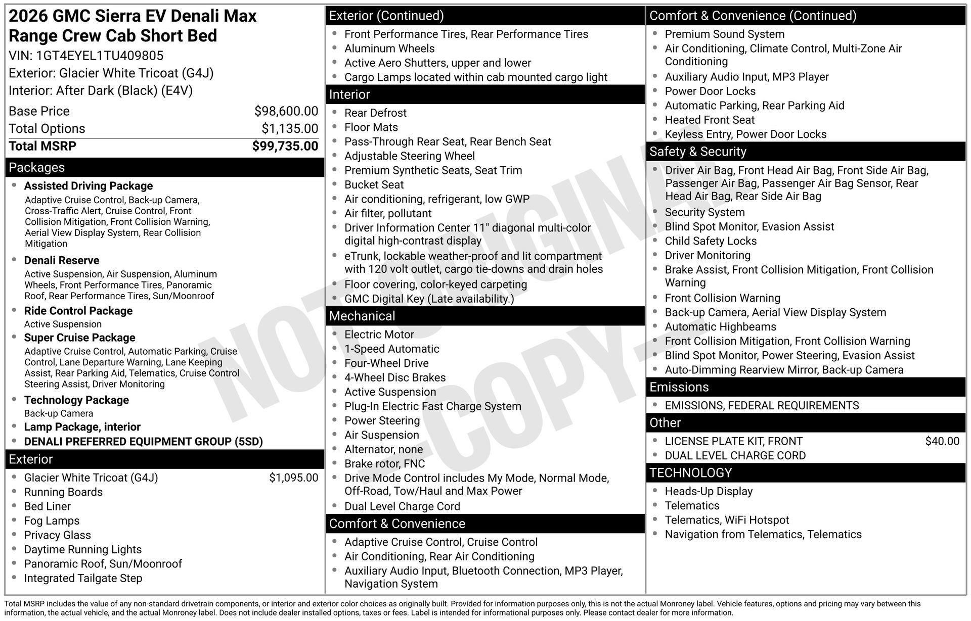 New 2026 GMC Sierra EV Denali image 3