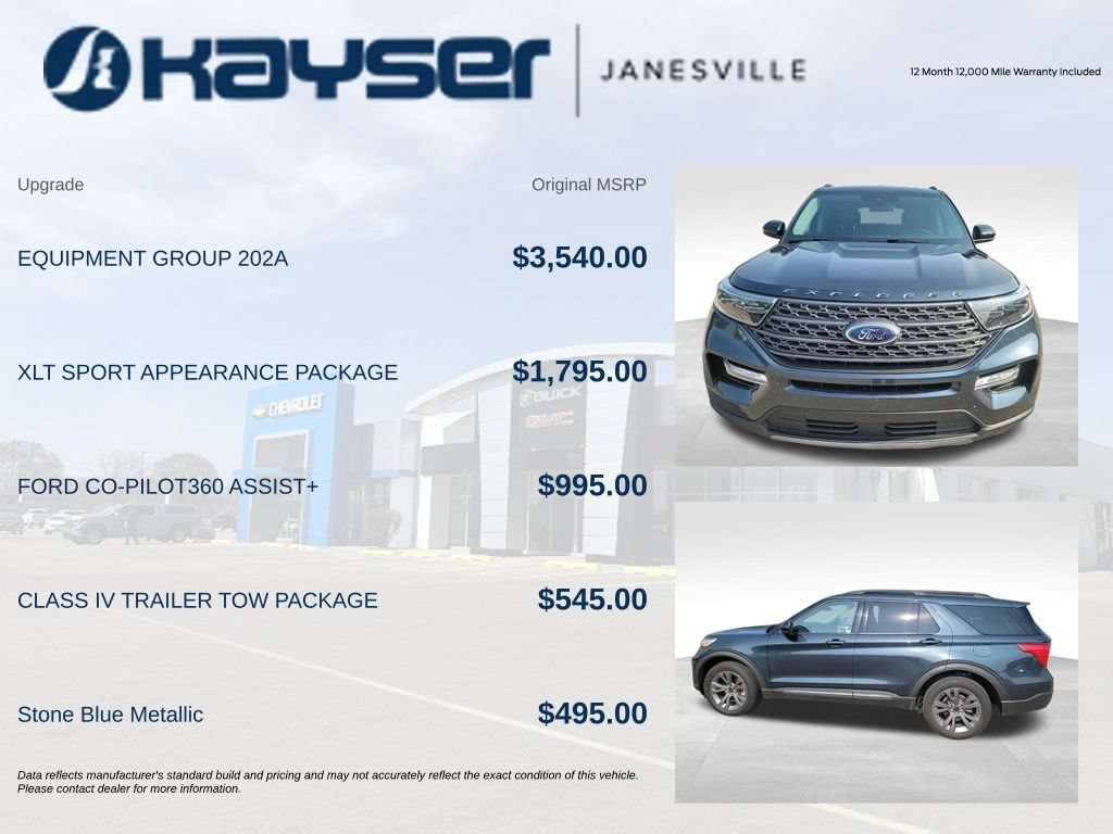 Used 2022 Ford Explorer XLT w/ Equipment Group 202A AWD/4WD image 2