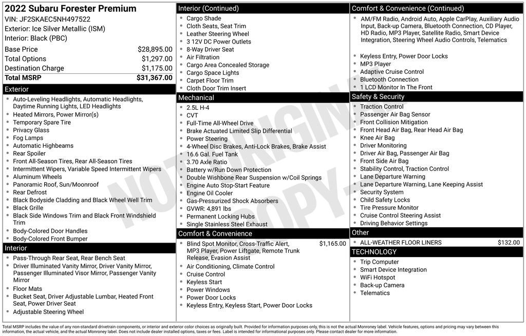 Certified 2022 Subaru Forester Premium image 39