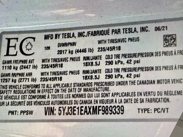 Used 2021 Tesla Model 3 Standard Range Plus RWD image 37