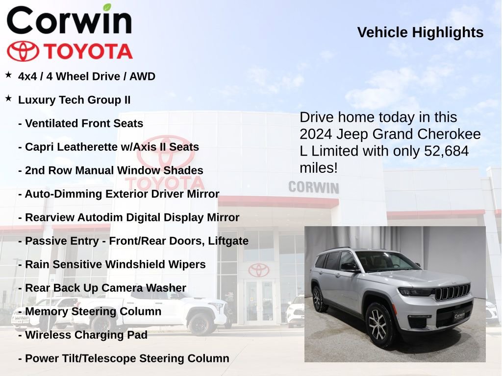 Used 2024 Jeep Grand Cherokee L Limited w/ Luxury Tech Group II image 7