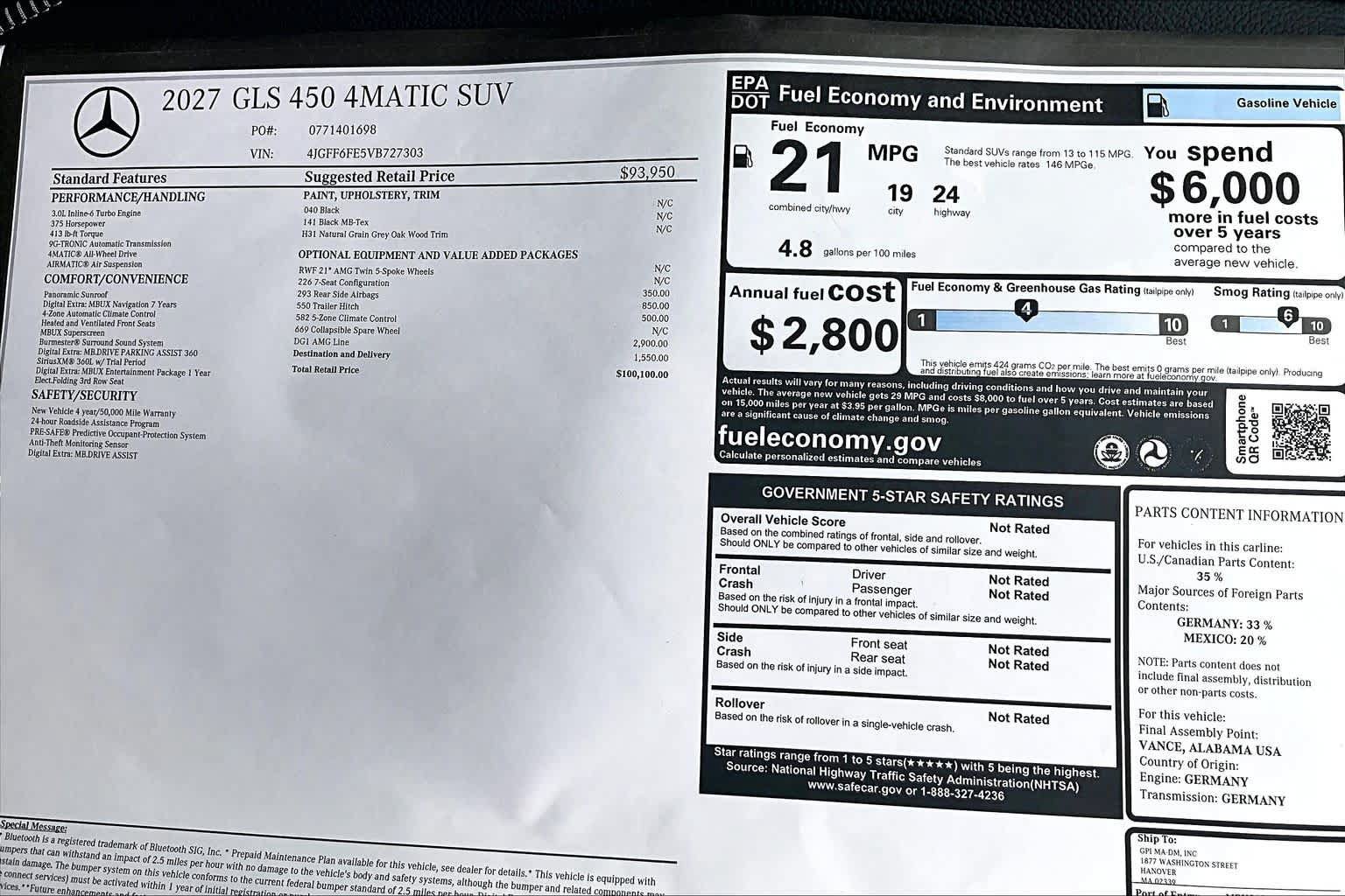 New 2027 Mercedes-Benz GLS 450 4MATIC image 18
