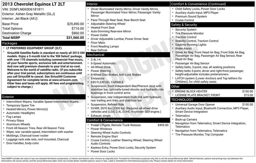 Used 2013 Chevrolet Equinox LT image 38