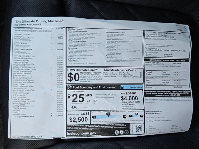 New 2026 BMW X5 sDrive40i w/ Climate Comfort Package image 19