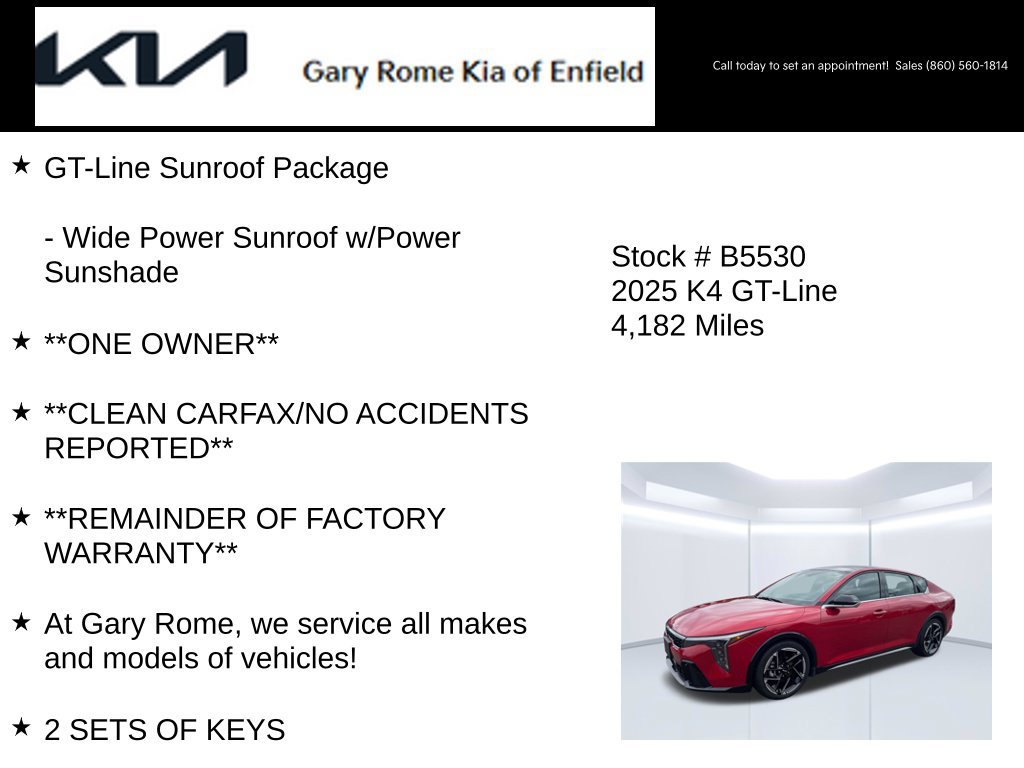 Certified 2025 Kia K4 GT-Line w/ GT-Line Sunroof Package FWD image 7