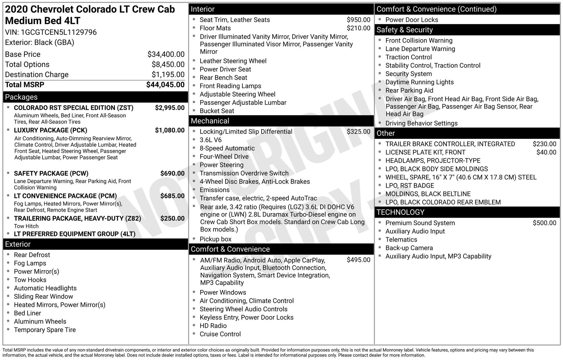 Used 2020 Chevrolet Colorado LT w/ Colorado RST Special Edition AWD/4WD image 3