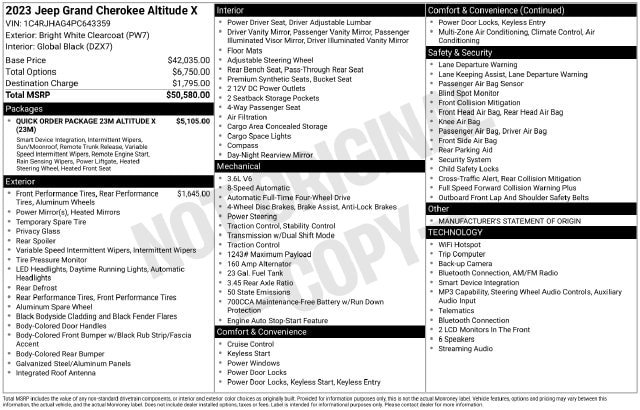 Used 2023 Jeep Grand Cherokee Altitude AWD/4WD image 8