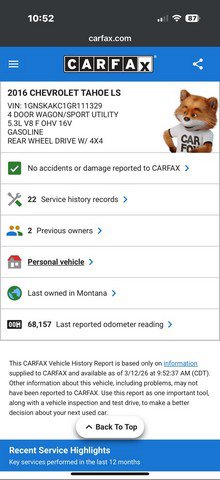 Used 2016 Chevrolet Tahoe LS image 2