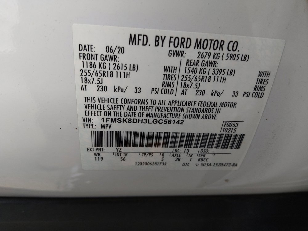 Used 2020 Ford Explorer XLT w/ Equipment Group 202A image 33