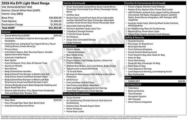 New 2026 Kia EV9 Light RWD image 8