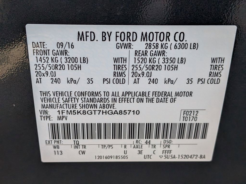 Used 2017 Ford Explorer Sport w/ Equipment Group 401A AWD/4WD image 30