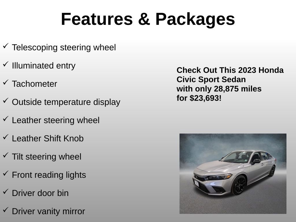 Certified 2023 Honda Civic Sport image 24