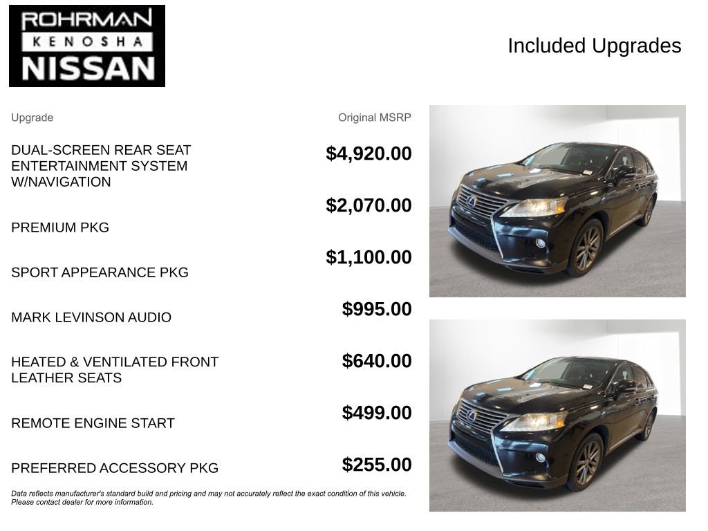 Used 2013 Lexus RX 450h FWD w/ Premium Pkg image 4