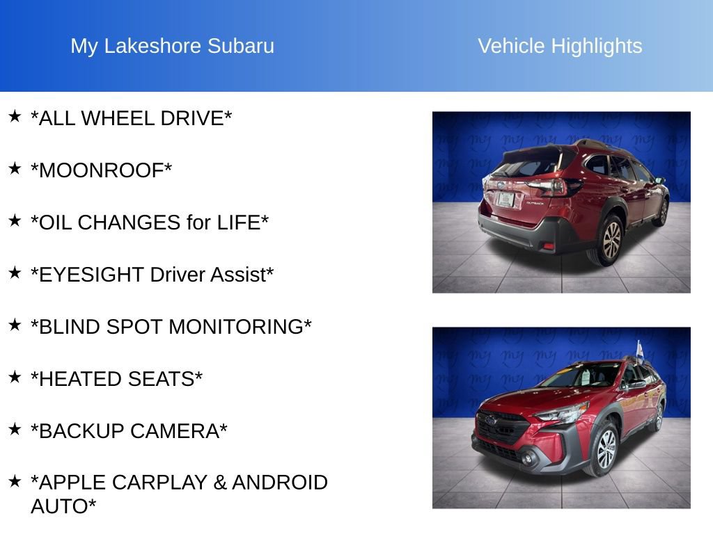 Certified 2025 Subaru Outback Premium AWD/4WD image 6