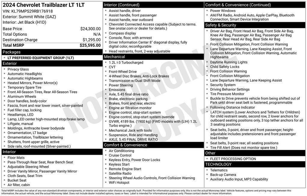 Used 2024 Chevrolet TrailBlazer LT image 15