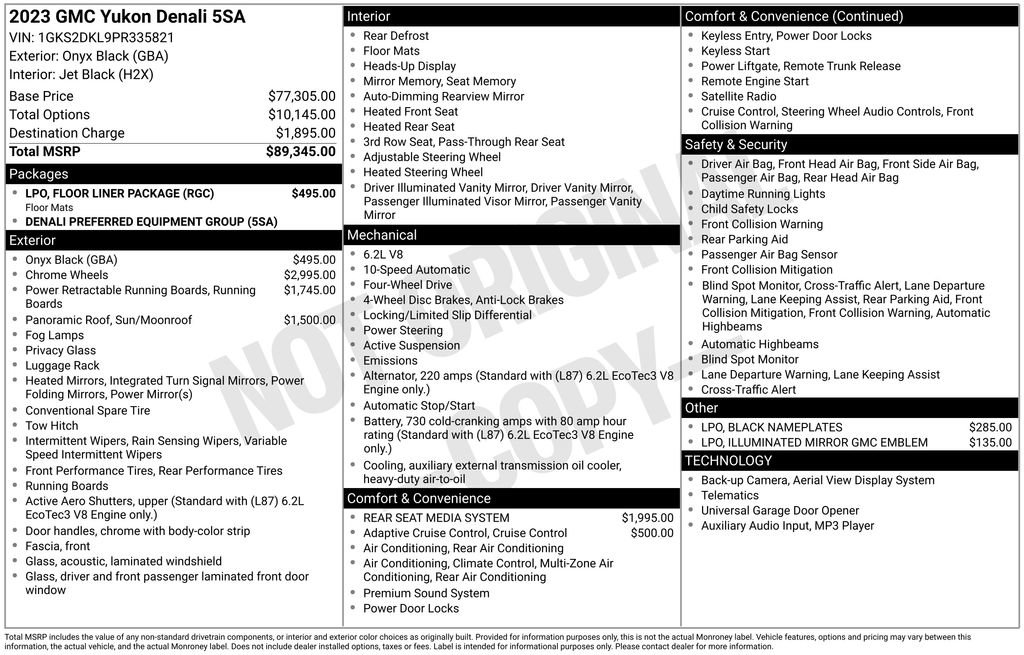 Used 2023 GMC Yukon Denali w/ LPO, Floor Liner Package image 41