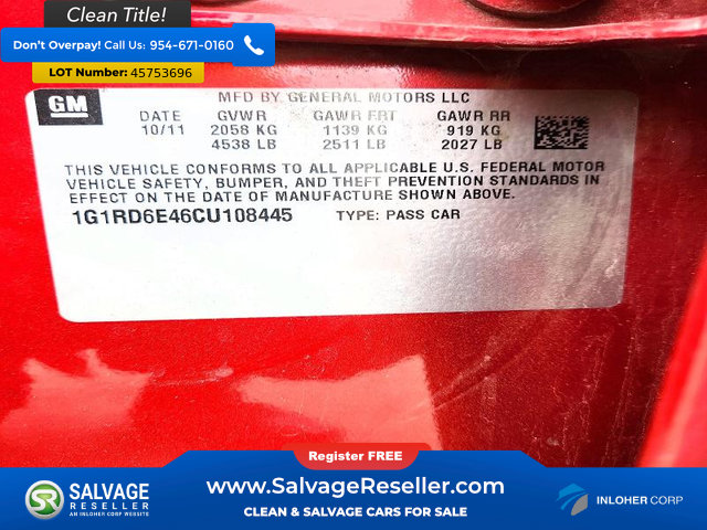 Used 2012 Chevrolet Volt Premium w/ Premium Trim Package image 16