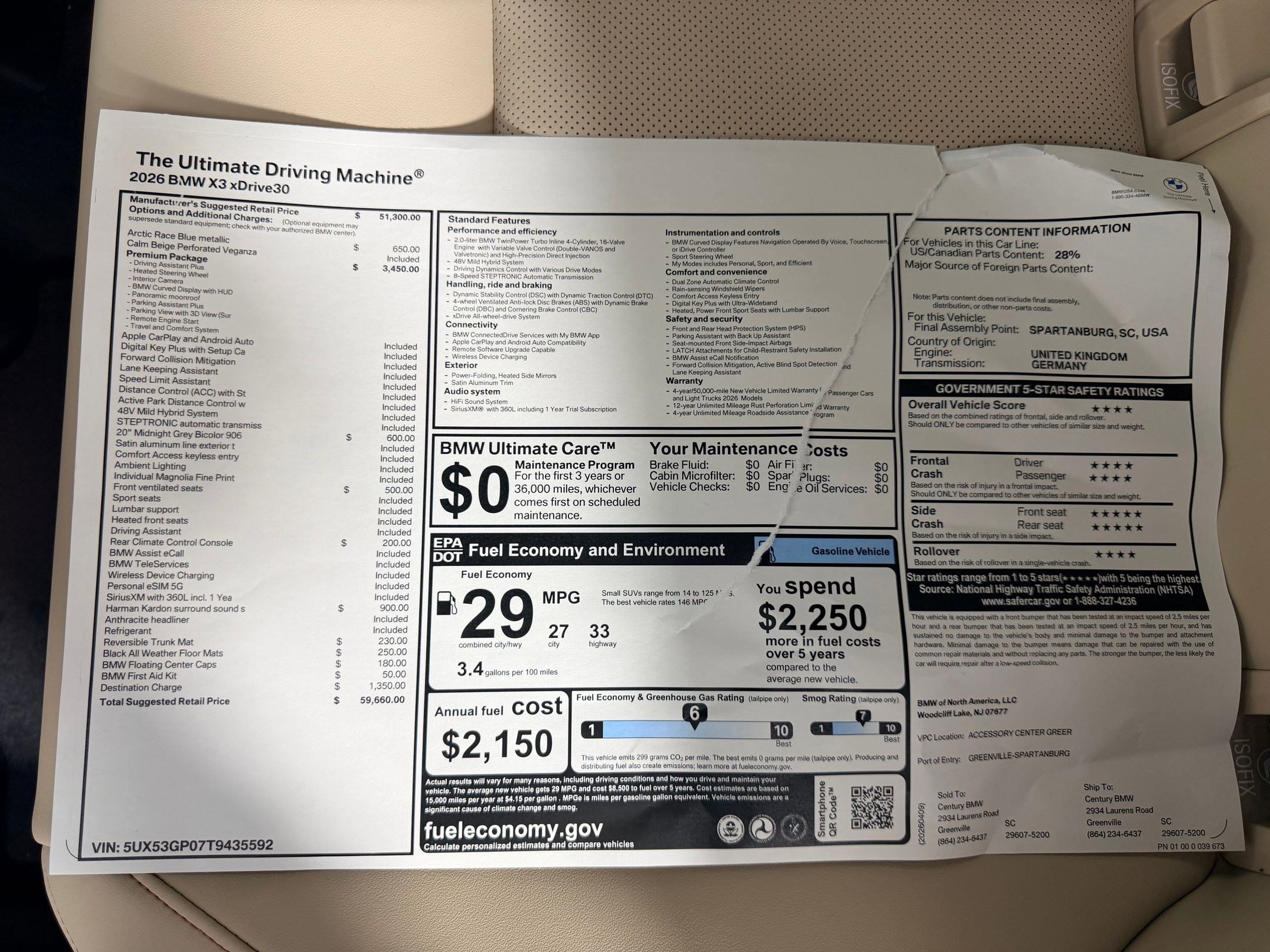 New 2026 BMW X3 xDrive30 w/ Premium Package AWD/4WD image 20