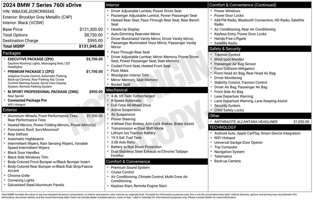 Used 2024 BMW 760i xDrive w/ Executive Package image 12