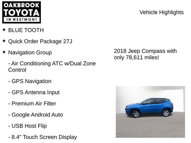 Used 2018 Jeep Compass Latitude w/ Popular Equipment Group AWD/4WD image 8