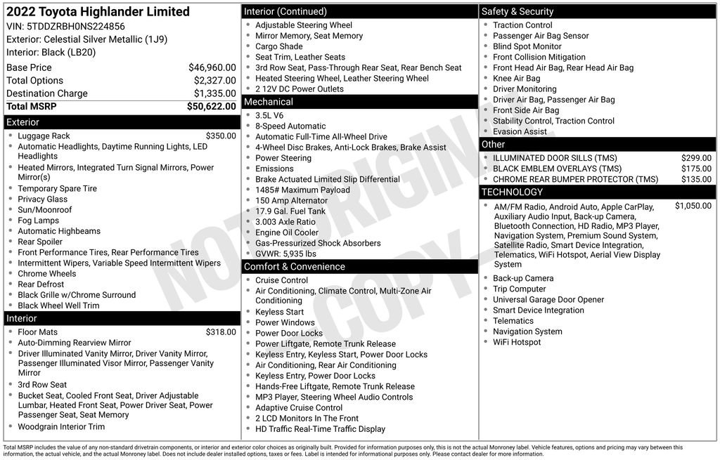 Used 2022 Toyota Highlander Limited image 3