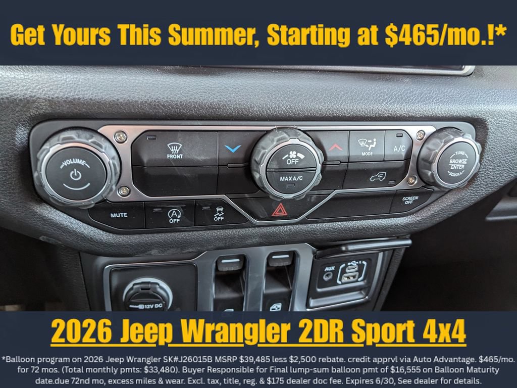 New 2026 Jeep Wrangler Sport AWD/4WD image 23
