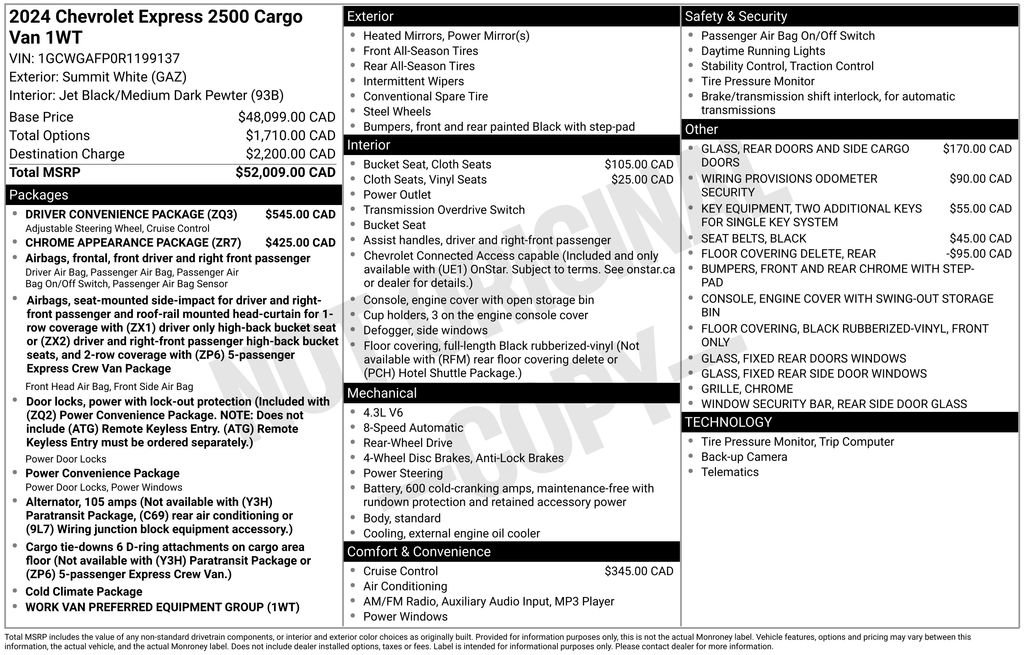 Used 2024 Chevrolet Express 2500 w/ Driver Convenience Package image 10