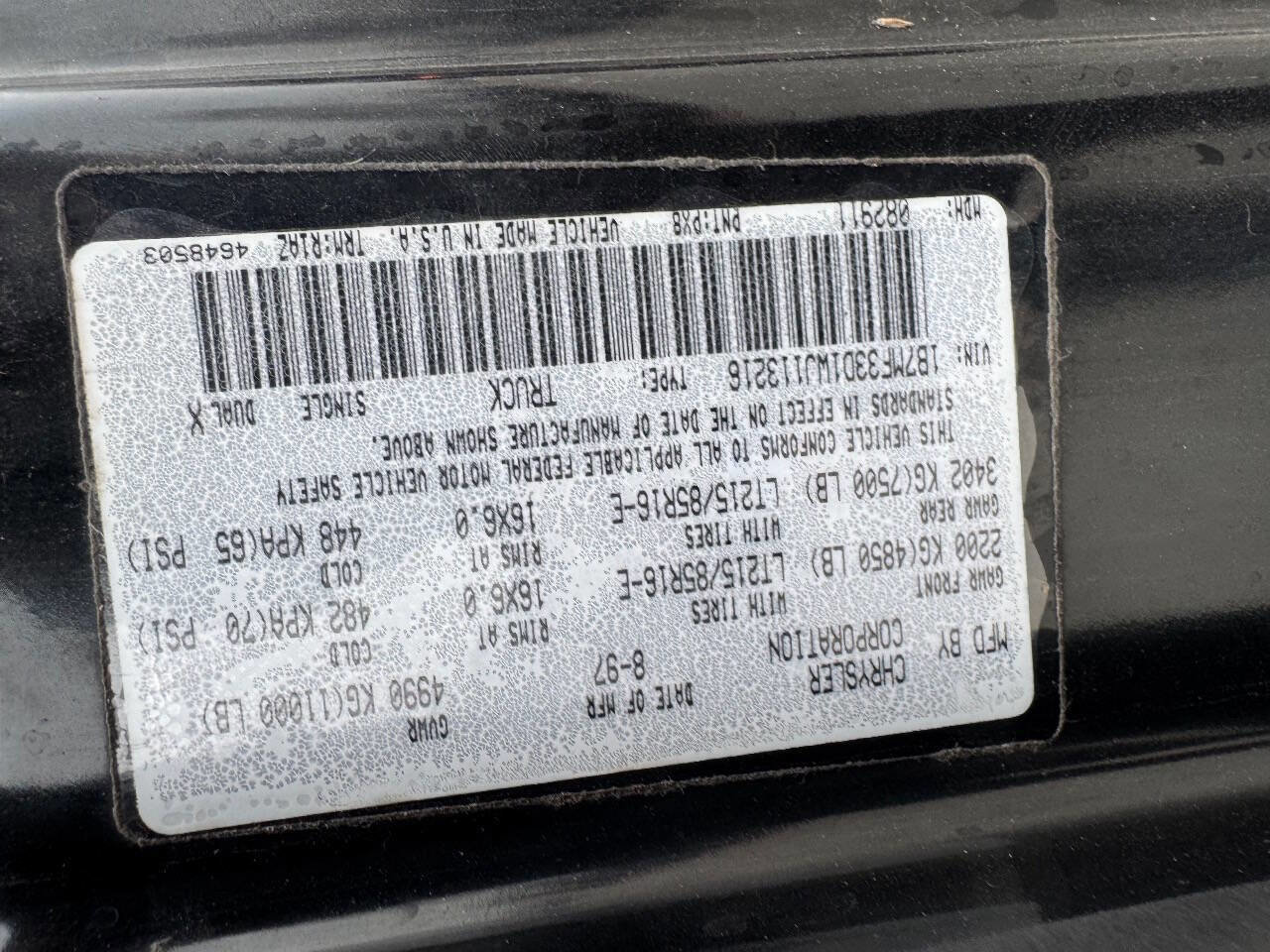 Used 1998 Dodge Ram 3500 Truck SLT LARAMIE 4X4 12V 5.9L CUMMI image 35