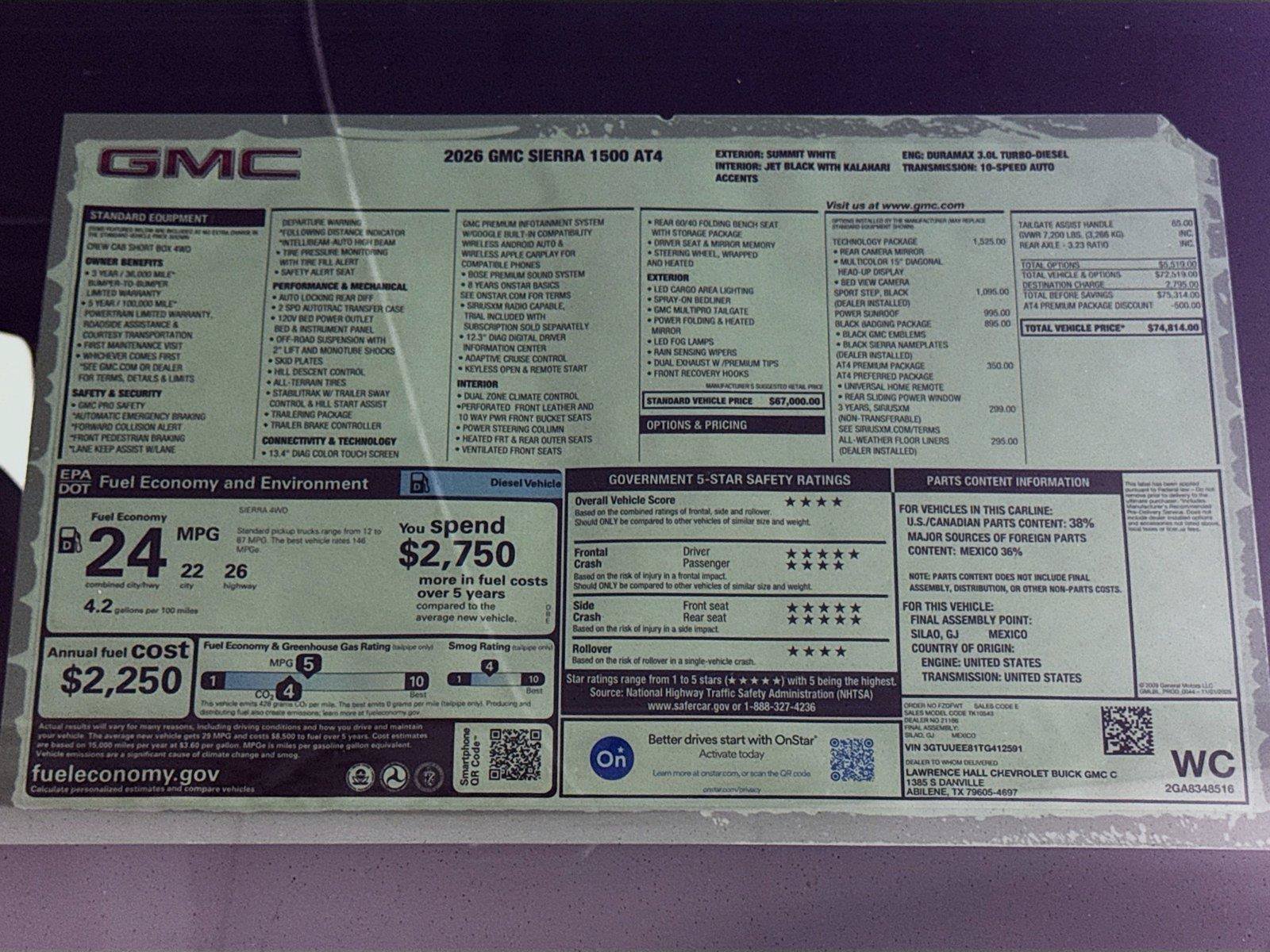 New 2026 GMC Sierra 1500 AT4 w/ AT4 Premium Package AWD/4WD image 20