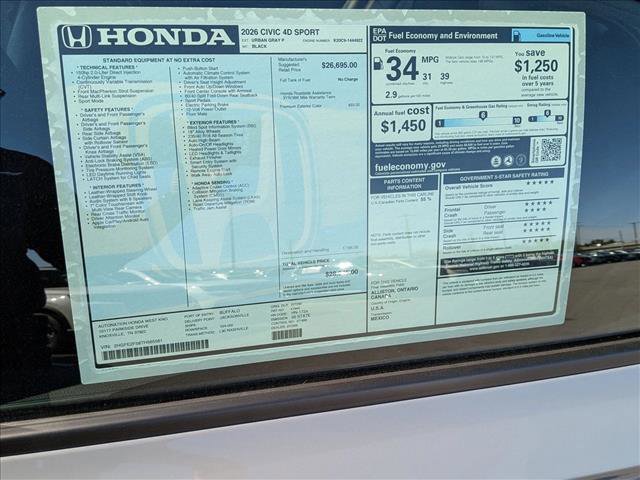 New 2026 Honda Civic Sport image 17