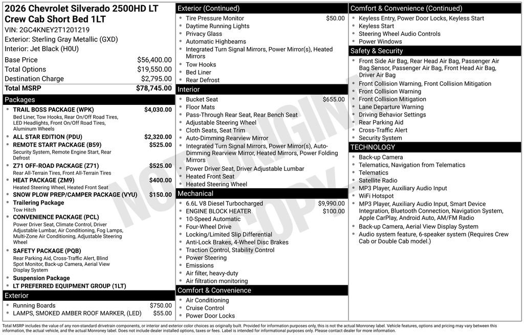 Used 2026 Chevrolet Silverado 2500 LT w/ Trail Boss Package AWD/4WD image 3