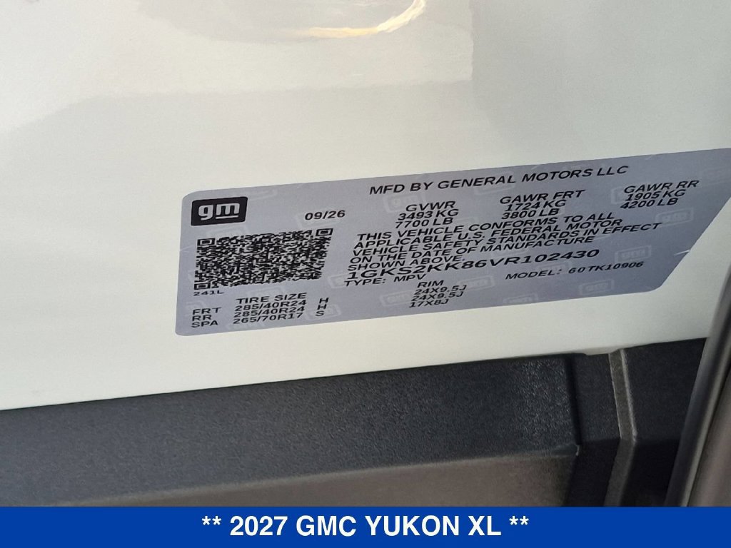 New 2027 GMC Yukon XL Denali Ultimate w/ LPO, Floor Liner Package AWD/4WD image 35