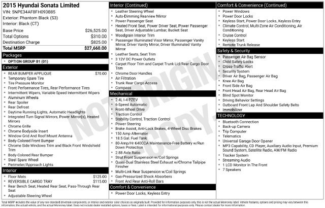 Used 2015 Hyundai Sonata Limited FWD image 19
